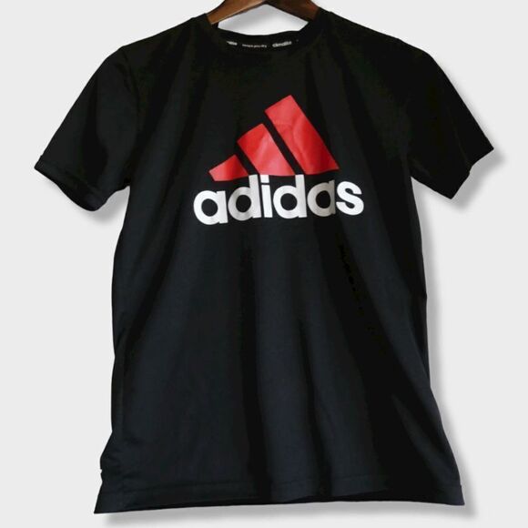 ADIDAS Boys' Clima Performance Logo Short-Sleeve Tee M 10/12 - Picture 1 of 5